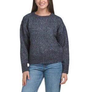 B MY STORY Indigo Nubby Yarn Pullover Sweater